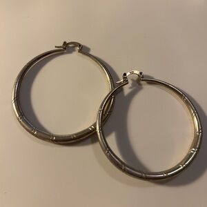 Sterling Silver 925 Large (approx. 2 inches) Hoop Earrings